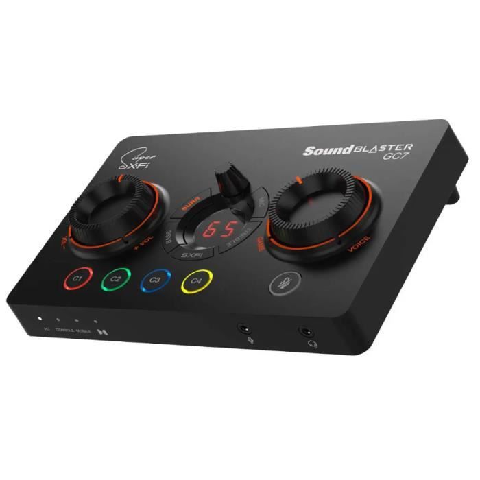 DAC et ampli USB Creative Sound Blaster GC7 Commandes programmables Super X Fi Audio haut de gamme - vue 3