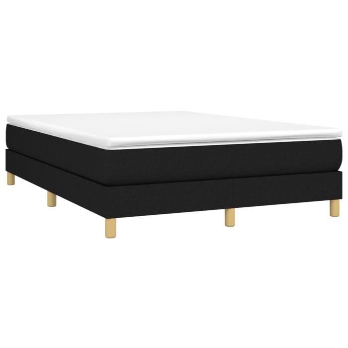 Sommier à ressorts - CUQUE - AB3120608 - Noir - 140x190 cm - Tissu 100% polyester