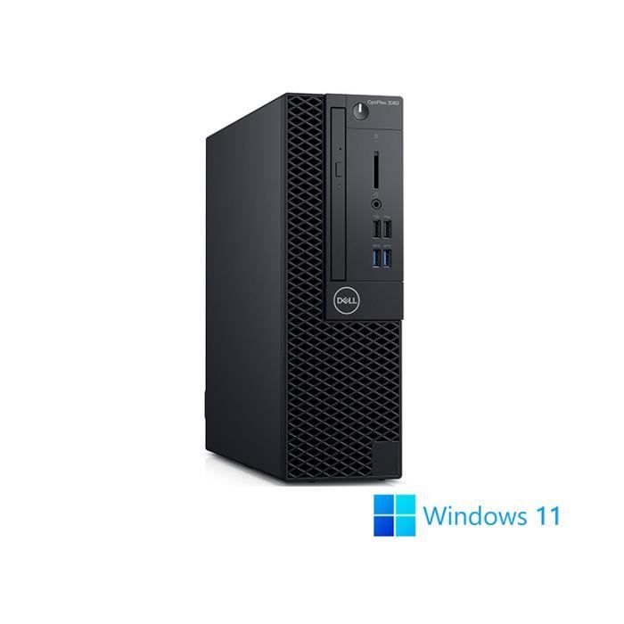 Ordinateur de bureau – Dell OptiPlex 3060 SFF – 8Go – 256 Go SSD – W11