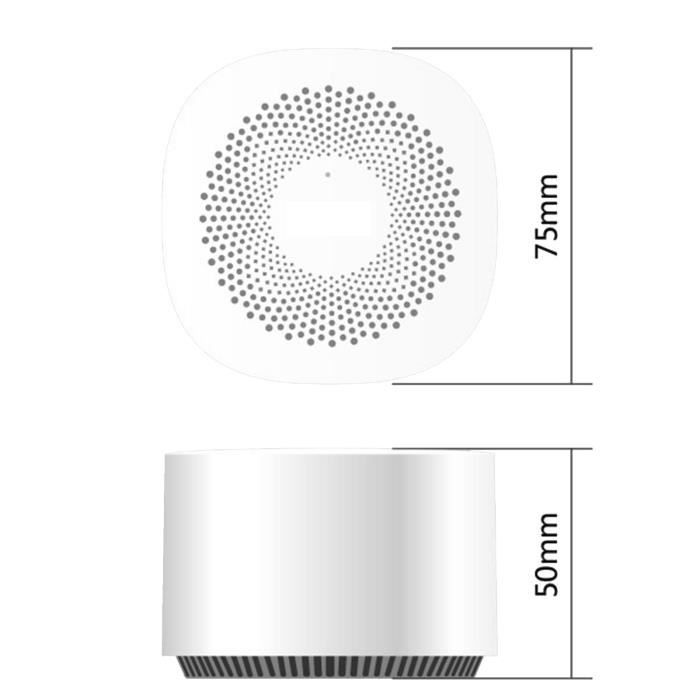 Détecteur De Qualité De L’air 4 En 1 – Mesure Formaldéhyde (HCHO), COVT, Température Et Humidité – Écran LCD Rétroéclairé – Alarme Réglable – Batterie 2000 MAh Rechargeable USB
