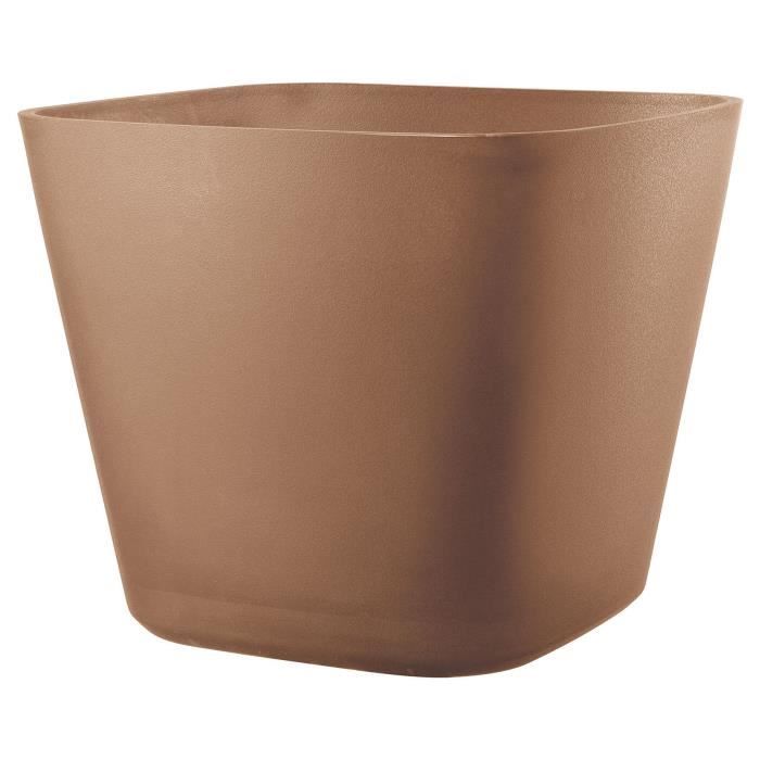 Pot de fleurs carré DEROMA Origin 12 cuite