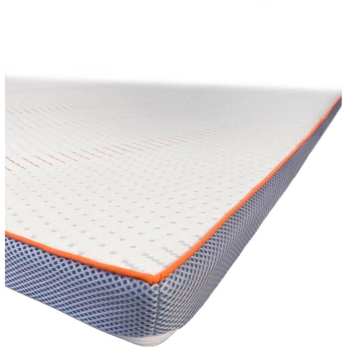 Surmatelas DODO ERGO LATEX - 160x200 cm - 100% Polyester Stretch Déhoussable