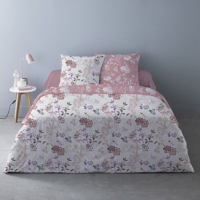 Housse de couette 240x220 Hana rose + 2 taies Housse de couette 240x220 Hana rose + 2 taies