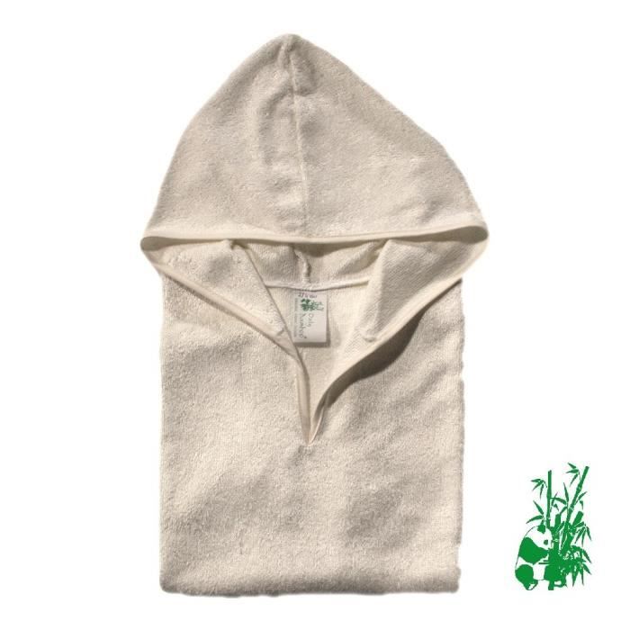 Poncho Bebe A Capuche En Eponge Viscose De Bambou 2 A 4 Ans Ecru Cdiscount Puericulture Eveil Bebe