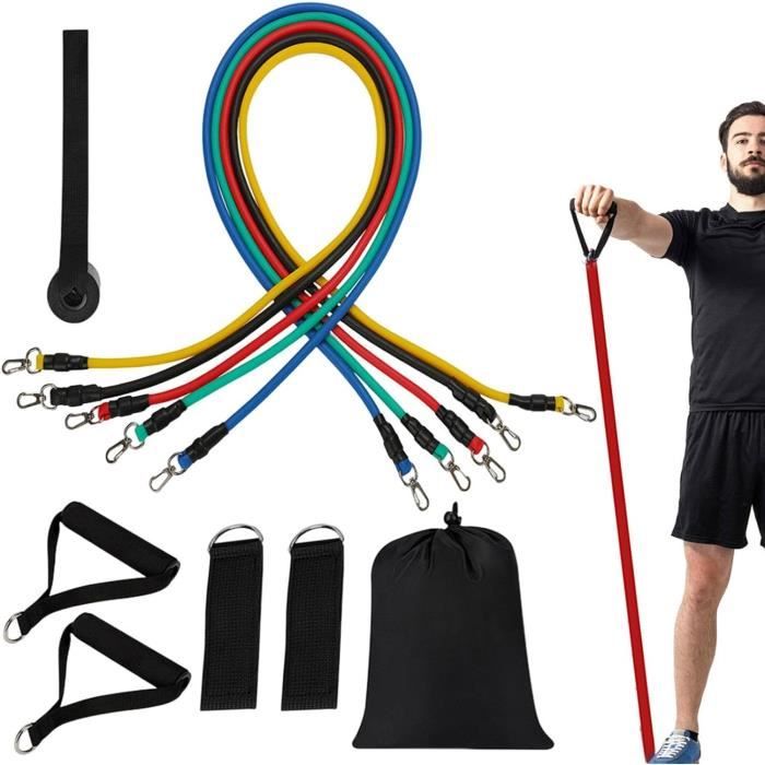 Set De Bandes De Résistance Fitbeast – 11 Pièces Multicolores – Fitness Maison