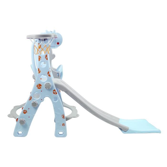 Toboggan 11 en 1 pour Tout-Petits, Toboggan intérieur et extérieur pour Enfants avec Panier de Basket, Golf, télescope et Espace de Rangement, pour 1 à 3 Ans