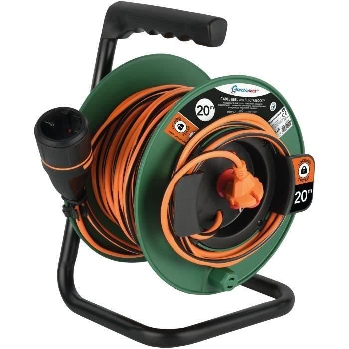 ELECTRALINE Enrouleur jardin Electralock VVF 2x1.5 20 m