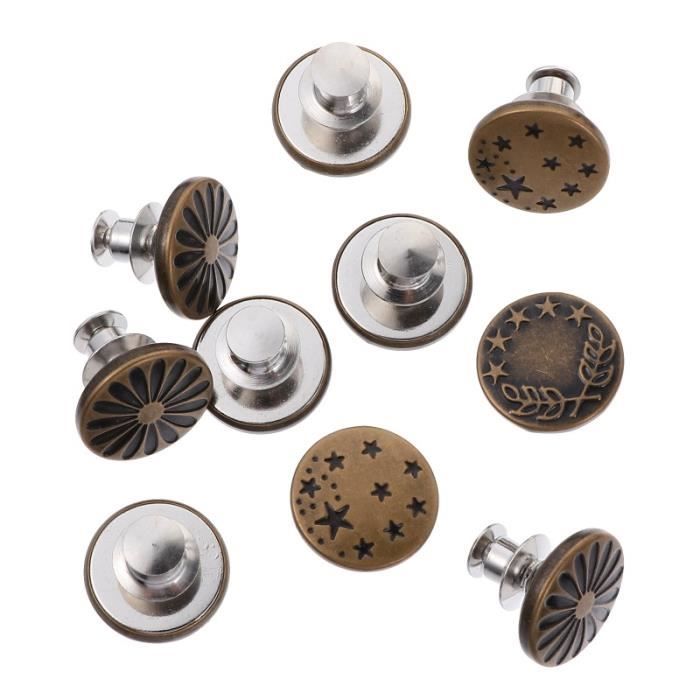 Lot De 10 Boutons Trench/Blazer Résine Noire - 4 Trous Ronds, Pour Couture DIY & Rénovation