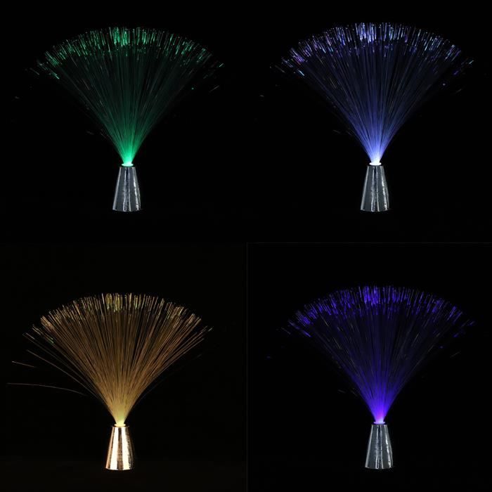 Lampe veilleuse LED multicolore en fibre optique • Veilleuse