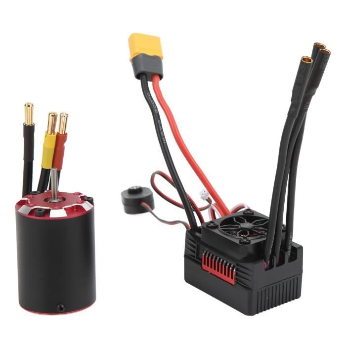 Kit Moteur Brushless 4500KV + ESC 60A – étanche, Pour RC 1/8 1/10, Alu & Cuivre