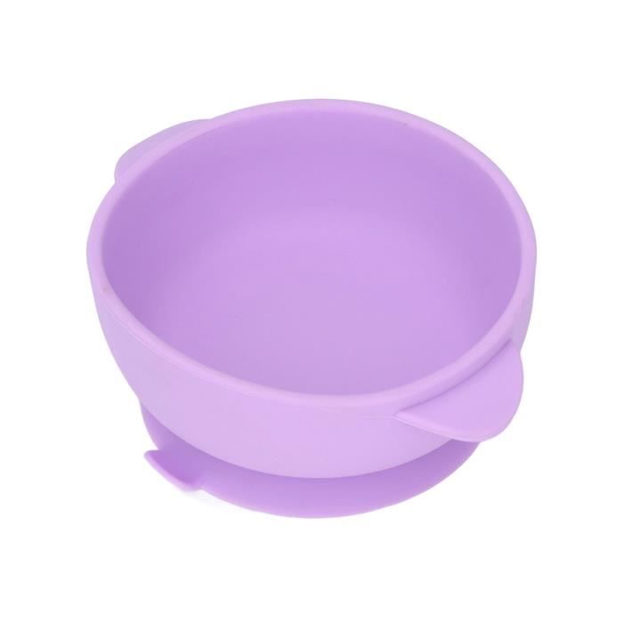 Bol Bébé Avec Ventouse Forte + Cuillère + Couvercle - Set Silicone Sans BPA, Antidérapant - 11