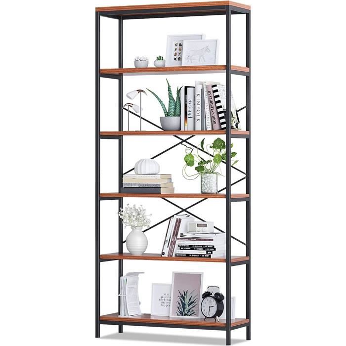 Homdox Bibliotheque De Style Industriel Etagere D Angle A 5 Etages Etagere Murale Pour Cuisine Chambre Salon 80 3 X 30 X 180 Cm Cdiscount Maison