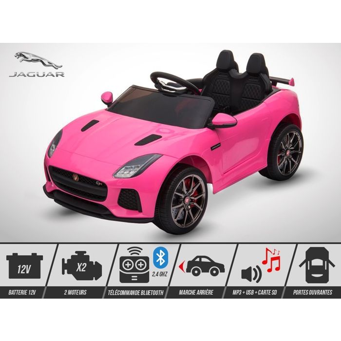 Voiture Electrique Enfant Kingtoys Jaguar F Type Svr 50w Rose Cdiscount Jeux Jouets