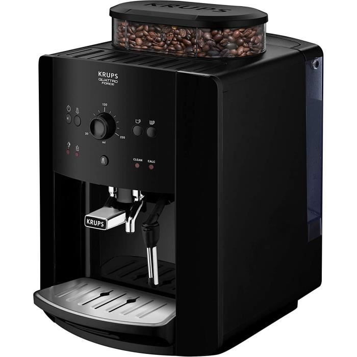 KRUPS Machine à café broyeur grain, Mousseur de lait, 2 tasses espressos  simultané, Nettoyage automatique, Essential grise YY5149FD - Cdiscount  Electroménager