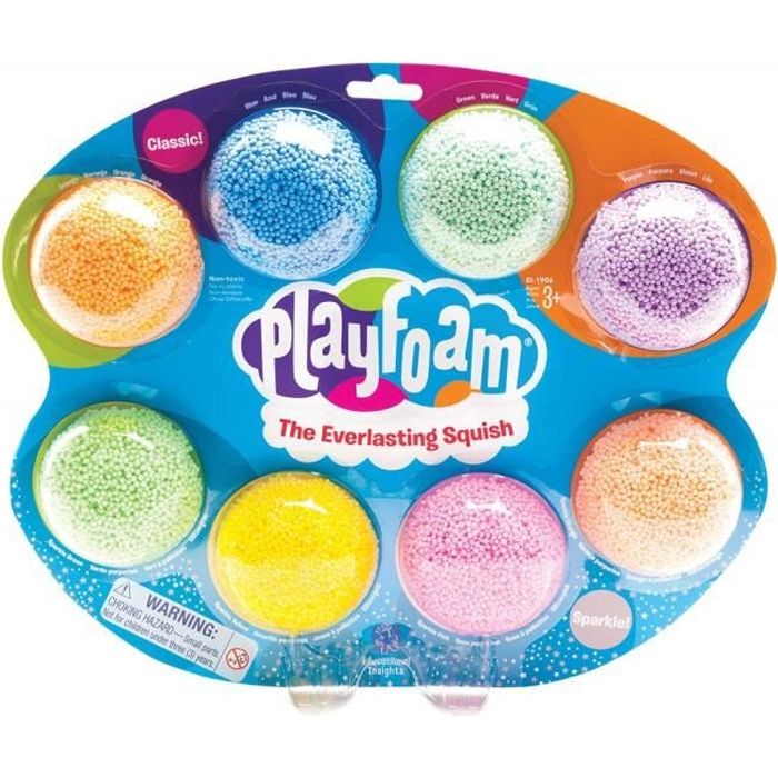 Learning Resources Pack de 8 couleurs de mousse Playfoam - EI-1906