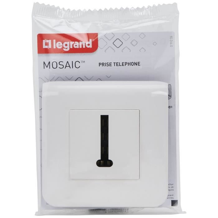 LEGRAND Mosaic prise tél en t complet 8 contacts