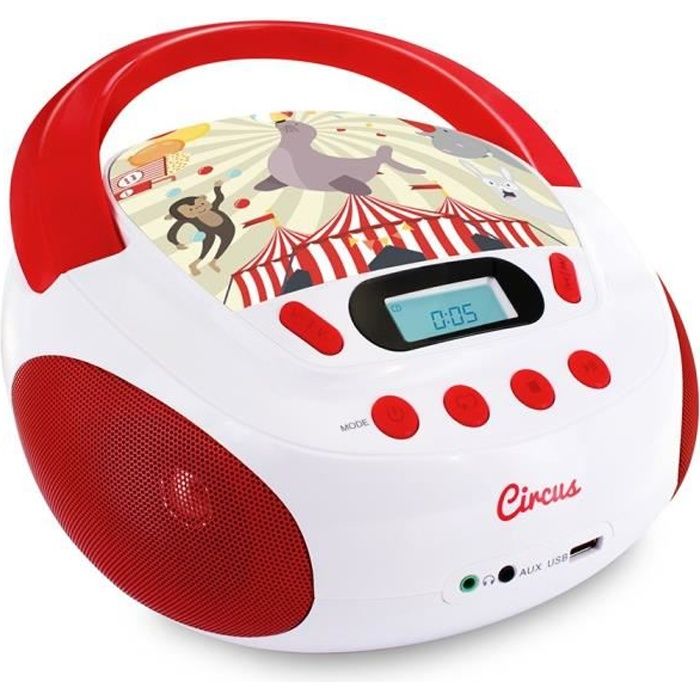 METRONIC Lecteur CD MP3 enfant avec port USB Circus - 477145 - Cdiscount  Jeux - Jouets