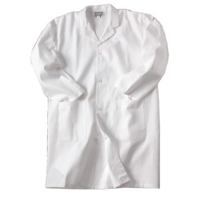 Blouse blanche de chimie 100% coton, laboratoire s