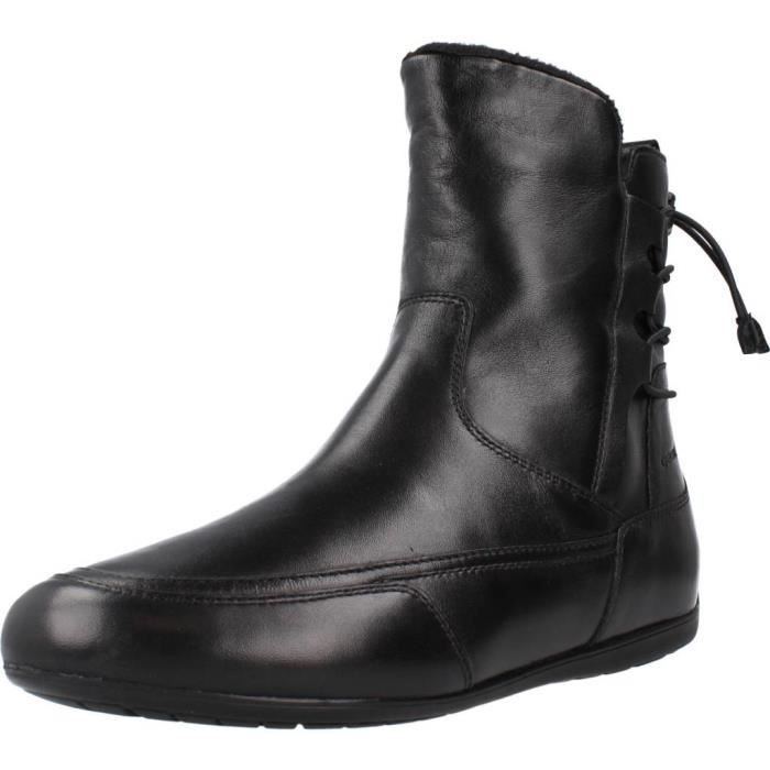 Geox Baskets Femme - GEOX - D NEW MOENA - Noir - Lacets - Plate - Basse
