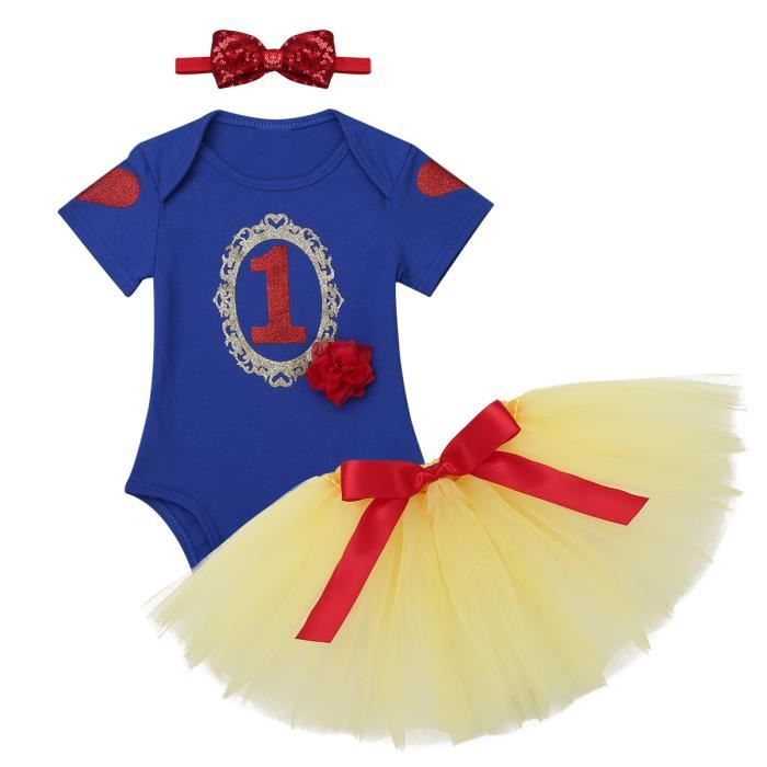 Ensemble Vetement Bebe Fille Costume Princesse Robe Premier Anniversaire Tenue 6 18 Mois Bleu Jaune Achat Vente Ensemble De Vetements Prolongation Soldes Cdiscount