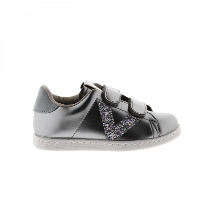 Victoria Baskets - VICTORIA - 1125257 - Mixte - Enfant - Gris - Plat - Textile - Lacets