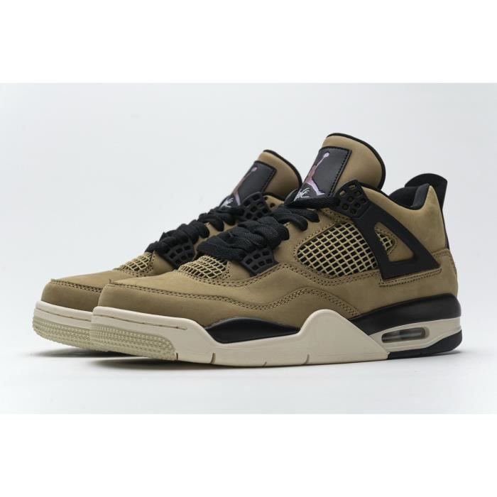 Airs Jordans 4 Retro Chaussures de Basket Pas Cher AJ4 pour Homme Brun -  Cdiscount Prêt-à-Porter