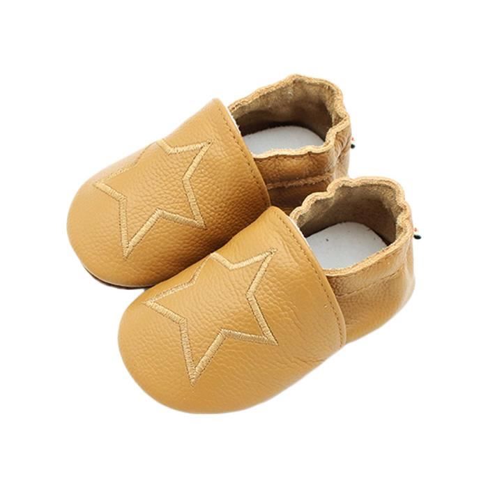 Chaussons Bébé En Cuir Souple - Pour Premiers Pas, Garçons Et Filles 0-24 Mois, Idéal Cadeau Naissance Ou Anniversaire - 2