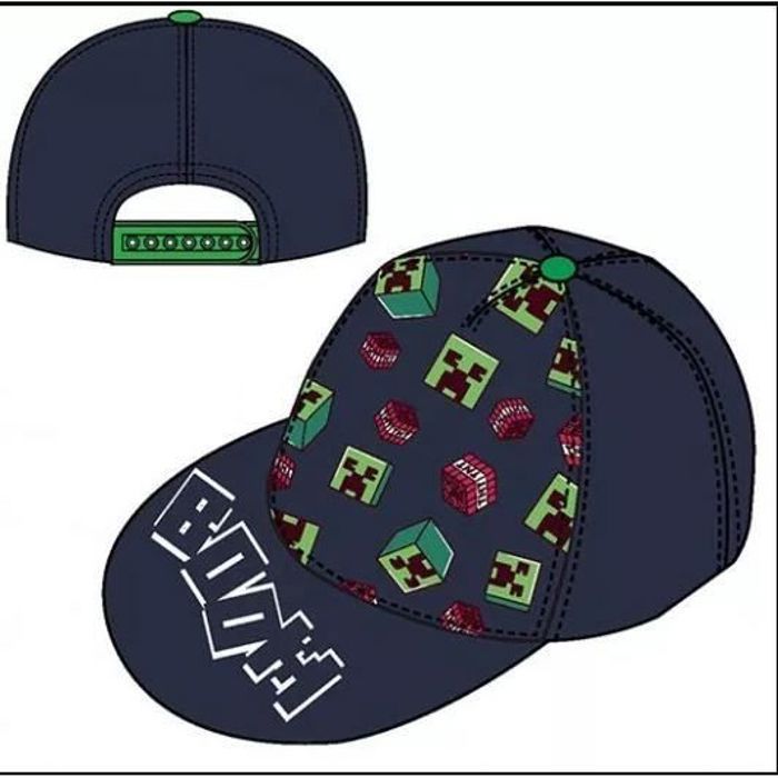 Casquette Baseball Minecraft Officielle – Style Gamer Pour Enfants Et Ados, Différentes Couleurs