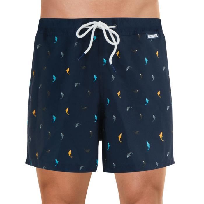 Athena Bermuda De Bain Homme - Coupe Ergonomique, Poches Côté, Filet Intérieur, Cordon Serrage