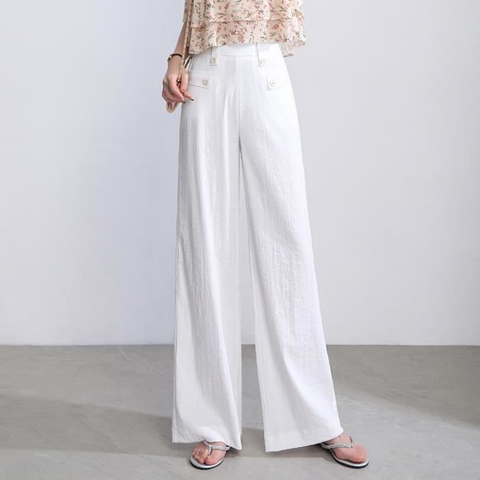 Pantalon Femme Blanc Chico's - Taille 14, Jambes Larges, Neuf Avec étiquettes, Style Habillé