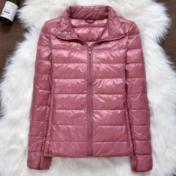 Doudoune Femme Hiver Zippée Avec Capuche – Rembourrage Synthétique Chaud – Coupe Longue, Grande Taille Disponible – Poches Zippées – Couleur Unie