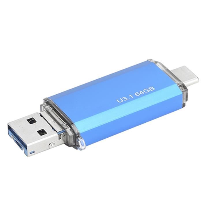 Clé USB 3-en-1 Maikou - USB 3.0, Type-C Et Micro-USB - Capacités 32 Go à 256 Go - Compatible Smartphone, Tablette Et Ordinateur - Design Métallique Résistant