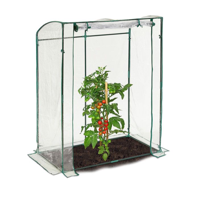 Relaxdays Serre, HLP : 154 x 152 x 50 cm, fer et bâche en PE, tente de culture robuste pour le