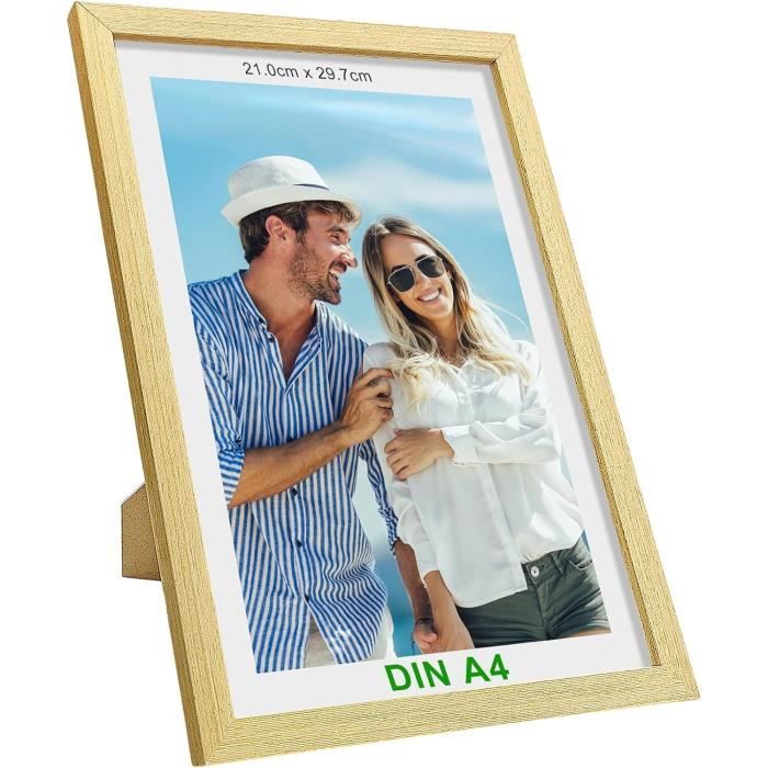 Cadre Photo A4 21 X 30 Cm En Bois Avec Verre Acrylique Incassable ...