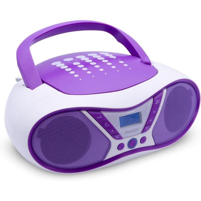 Pop Purple, Lecteur Cd Portable, Lecture Cd-R-Cd-Rw-Cd-Mp3, Radio Fm ...