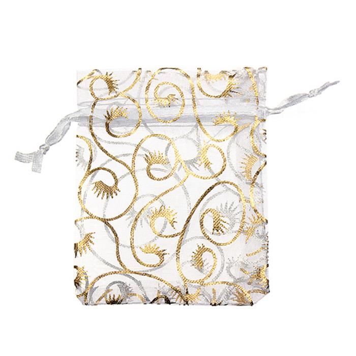 50PCS Sacs Organza Rose 7x9cm - Pochette Cadeau En Organza,Pochette Bijoux,Sachets De Mariage