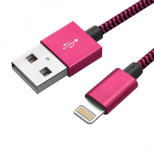 Câble Lightining métal Rose charge rapide pour iPhone et iPad