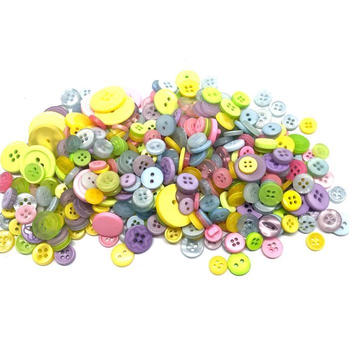 Lot De 100 Boutons En Résine De Couleurs Assorties - Parfait Pour La Couture Le Tricot Le Scrapbooking Boutons Ronds Décoratifs Durables Pour Les Loisirs Créatifs G 601099576574223