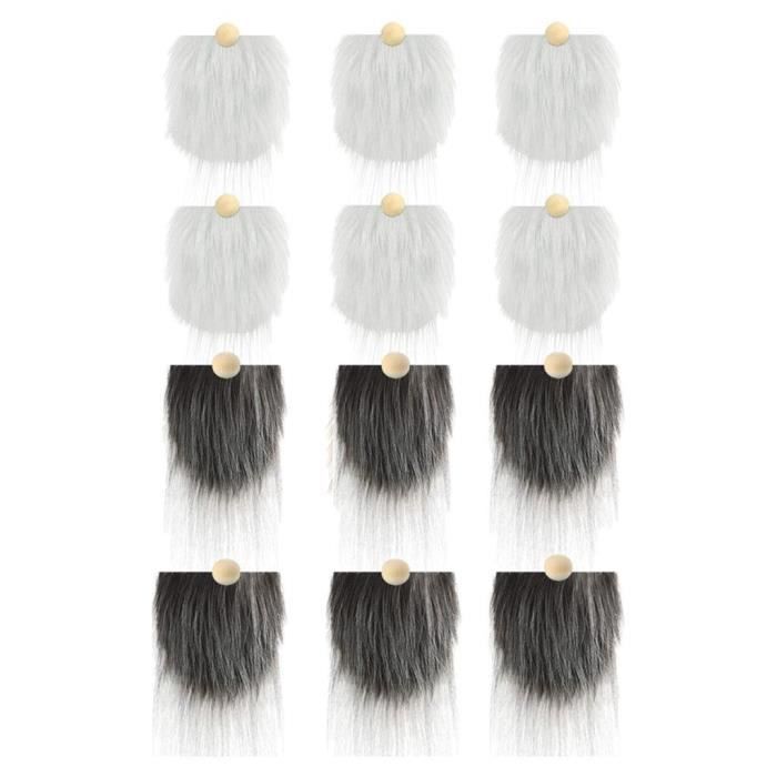 45 Pièces Barbes De Lutin Pour Gnomes De Noël - Fausse Fourrure DIY Avec Perles En Bois Pour Décorations Festives