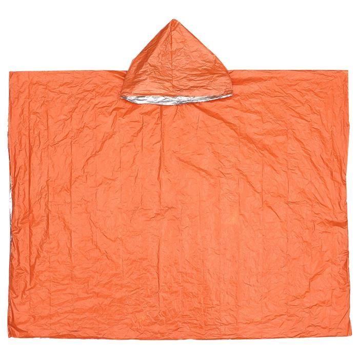 Couverture Urgence Extérieur Poncho De Survie Urgence - Imperméable, Isotherme, 100x130cm, ~75g, Couleurs Vives Poncho De Pluie