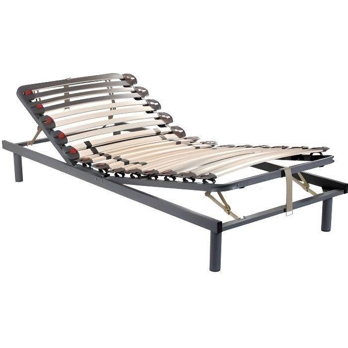 Sommier de relaxation - VENTE-UNIQUE - 3 plans de couchage - fermeté réglable - 70x190cm