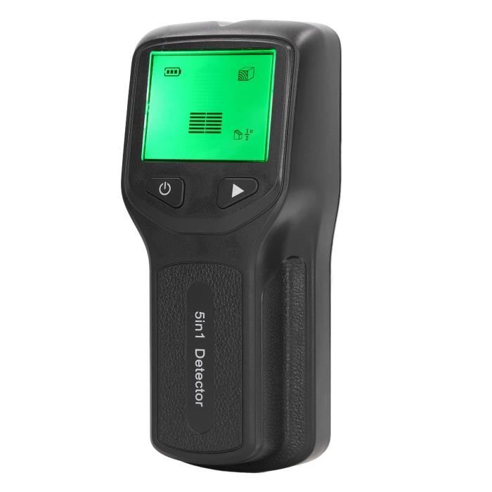 Détecteur Mural 5 En 1 Scanner Humidité, Métaux, Câbles Électriques Avec Alarme Sonore Et Écran LCD