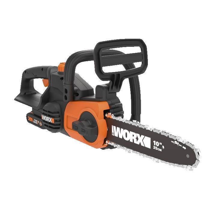 Tronçonneuse 20V WORX WG322E.1 guide 25 cm lubrification automatique de la chaîne 1 batterie 2Ah + chargeur - vue 9