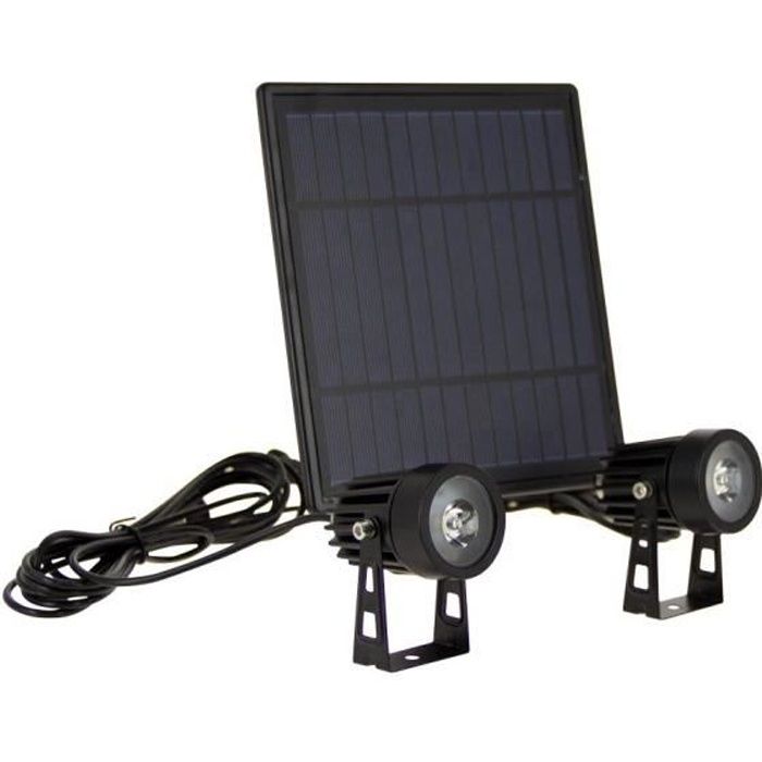 Double projecteur LED solaire - XANLITE - Balise solaire - 350 lumens - IP44