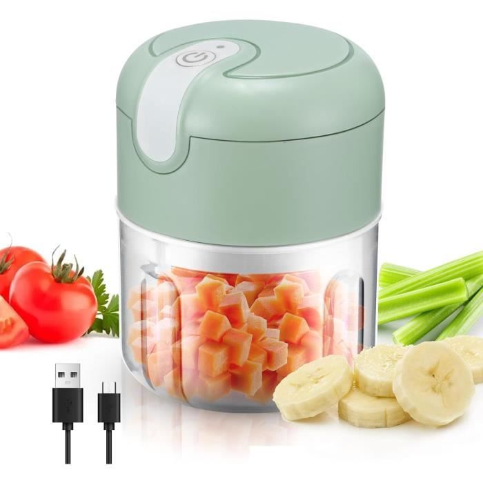 UptVin Hachoir Manuel 900 Ml 5 Lames - Coupe Oignon Ail Viande Légumes Fruit En Acier Inox
