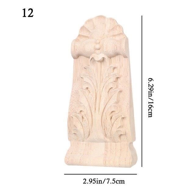 Applique En Bois Sculpté à La Main - Décoratif Pour Meubles, Portes, Armoires - Style Européen Vintage
