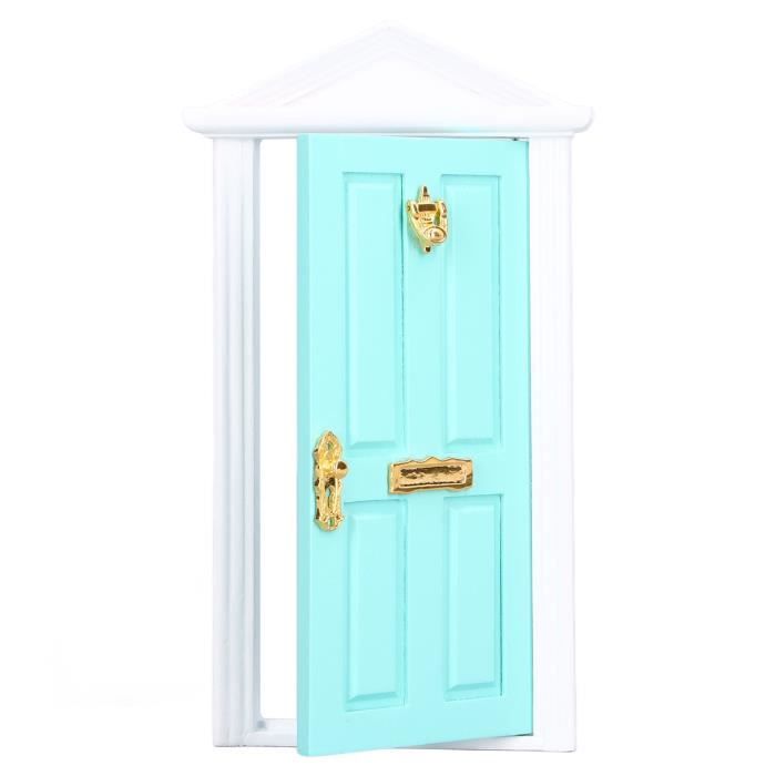 Miniature pour maison de poupée à l'échelle 1/12 : porte en bois non peint à 6 panneaux - France