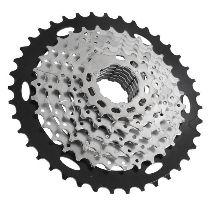 Cassette VTT 10 Vitesses LANXUANR De 25T à 50T, En Acier Nickelé, Anti-rouille, Compatible Route Et VTT, Montage Facile