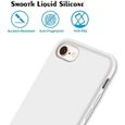 Coque iPhone Se (2020) [avec Verre Trempé], Silicone Liquide Housse Case Anti-Choc Anti-Rayures Protection Complète Cover ÉQ6374-1
