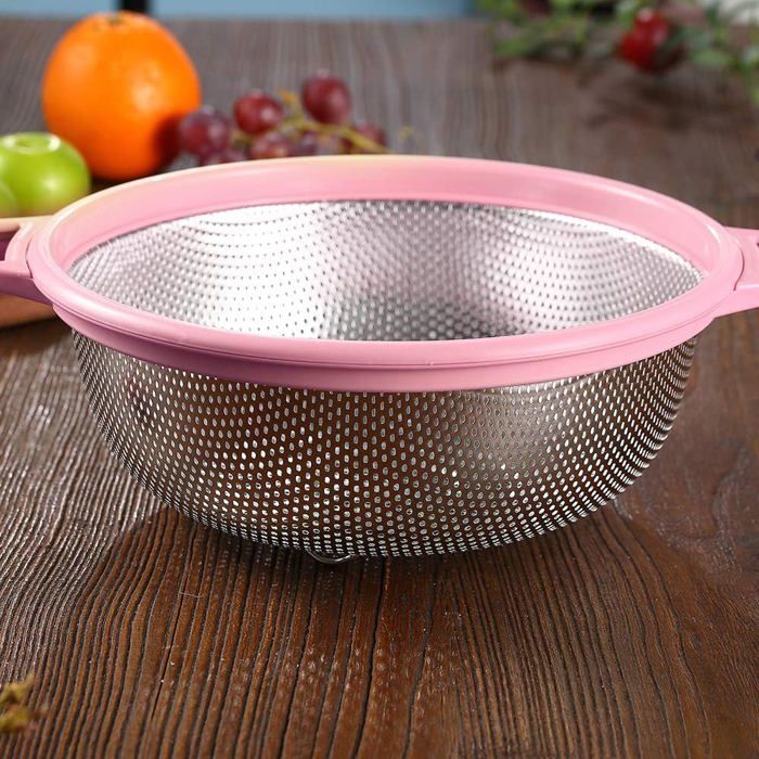 Lot 3 Passoires Silicone Pour Boîtes De Conserve - Mini Passoire Thon, Filtre Canette Violet, Vert, Gris